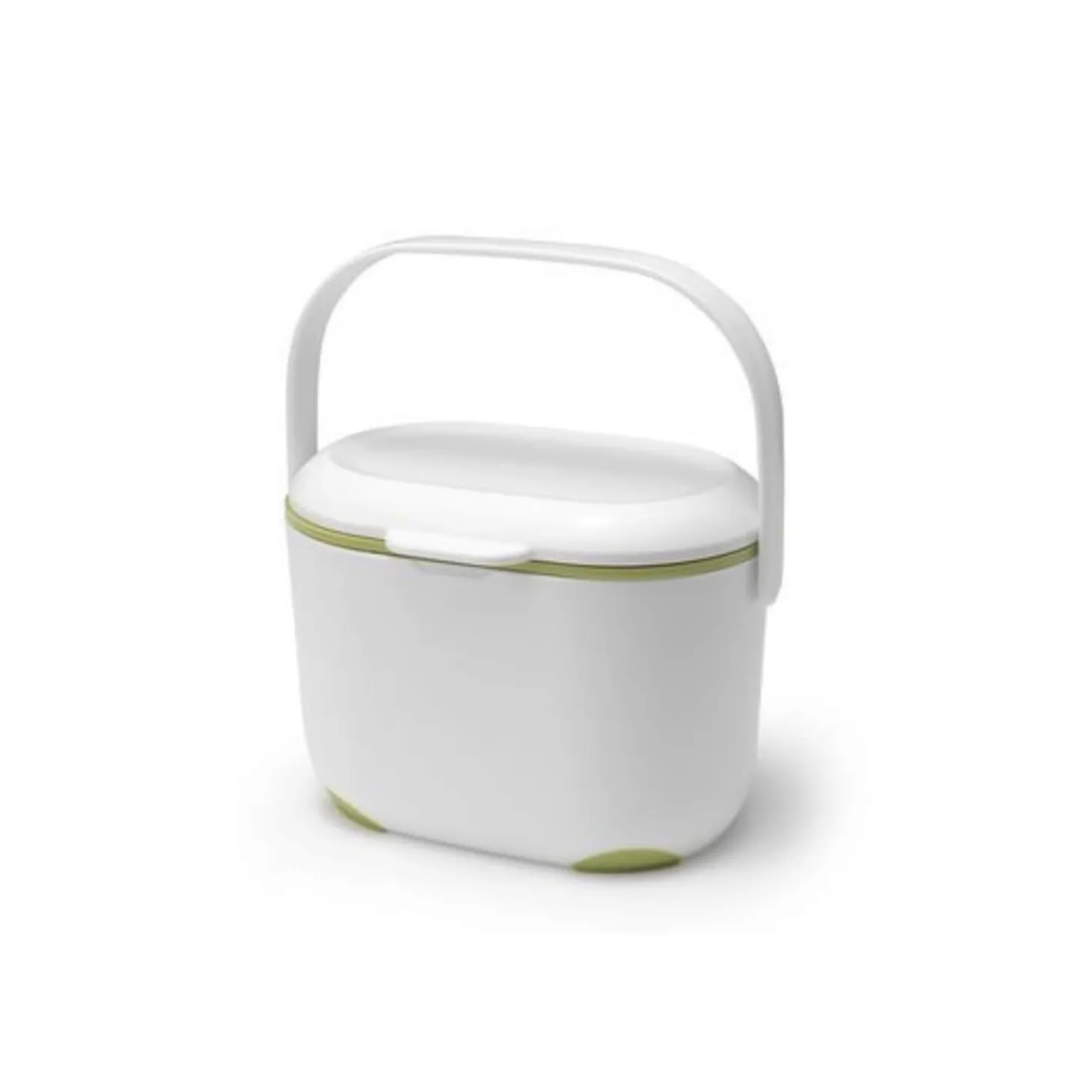 Addis Soft Touch 2.5 Litre Compost Caddy - White & Green