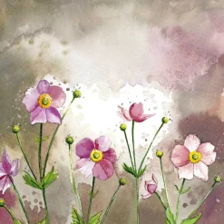 Alex Clark Coaster - Japanese Anemones