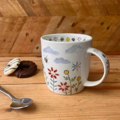 Alex Clark 400ml Mug - Bees & Flowers