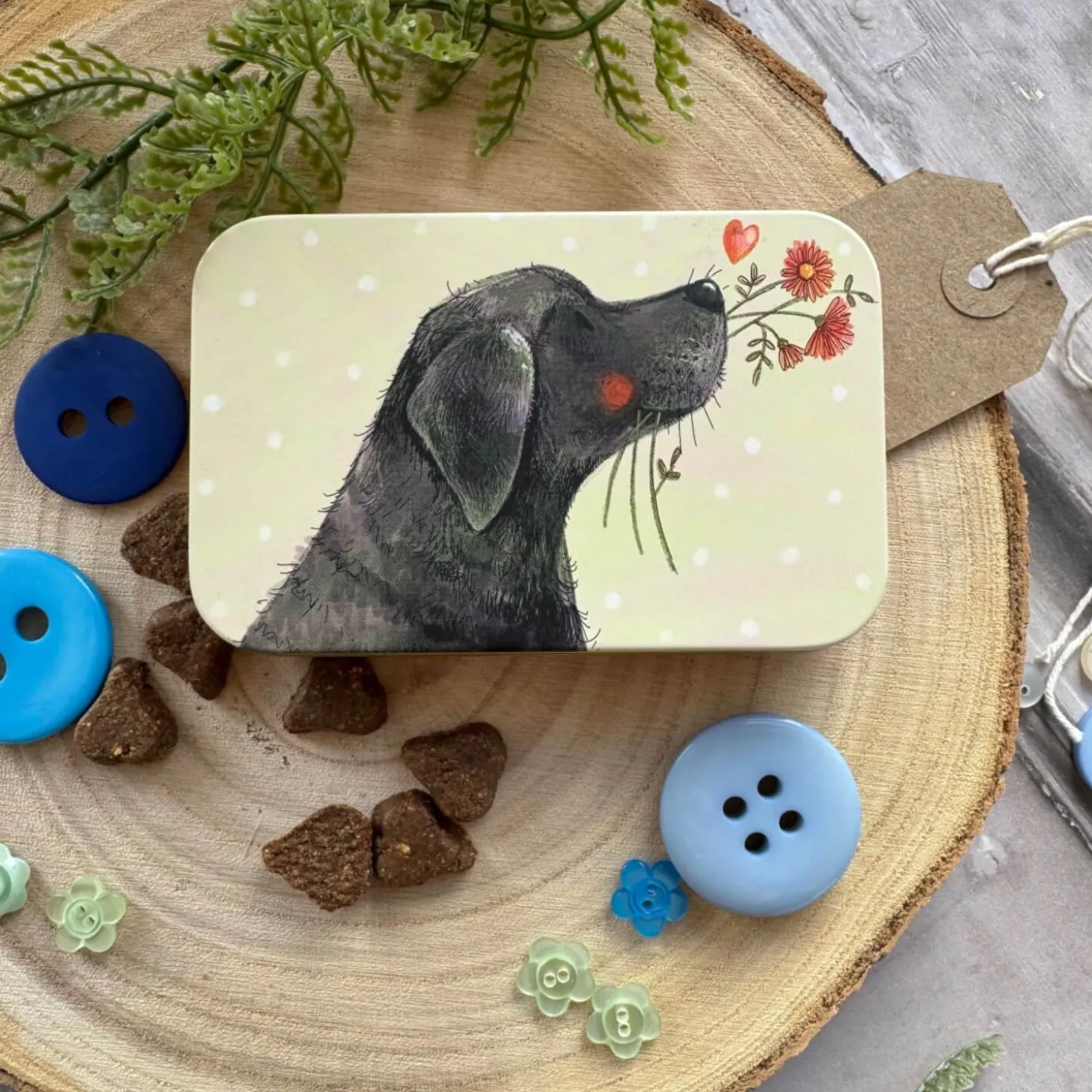 Alex Clark Small Rectangular Tin - Labrador