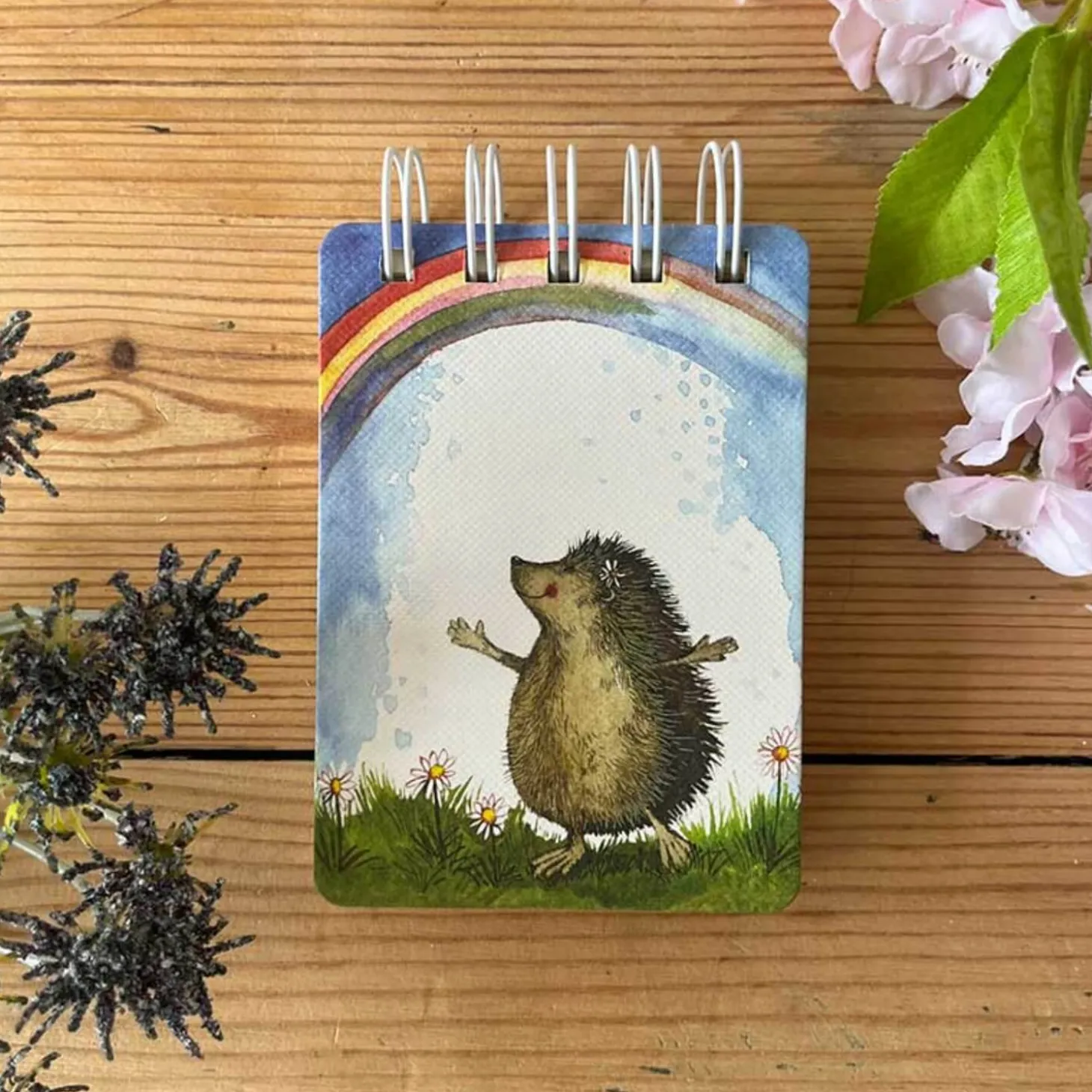 Alex Clark Small Spiral Bound Notepad - Hedgehug