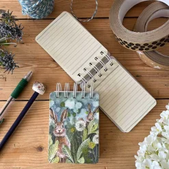 Alex Clark Small Spiral Notepad - Little Rabbits