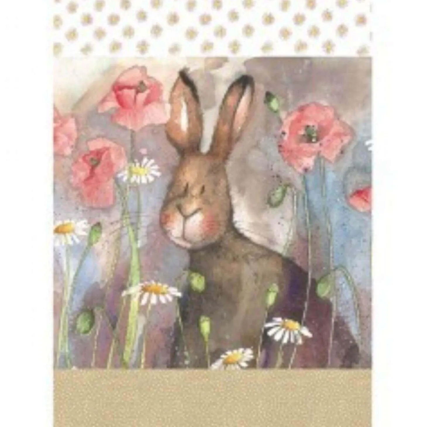 Alex Clark Tea Towel - Hare & Poppies