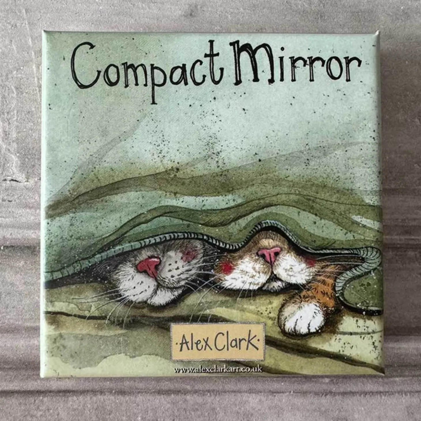 Alex Clark Vegan Leather Compact Mirror - Cat Whiskers