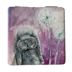 Alex Clark Vegan Leather Compact Mirror - Misty