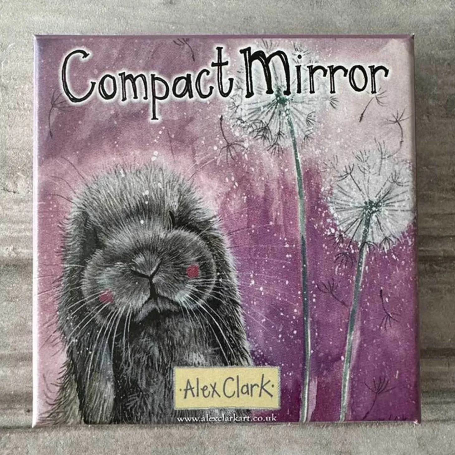 Alex Clark Vegan Leather Compact Mirror - Misty