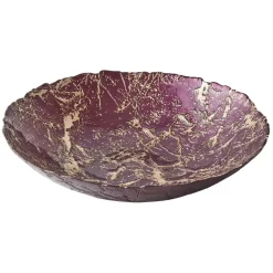 Anton Studio Designs Gold Marble Glass Round Bowl - 33cm