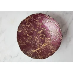 Anton Studio Designs Gold Marble Glass Round Bowl - 33cm
