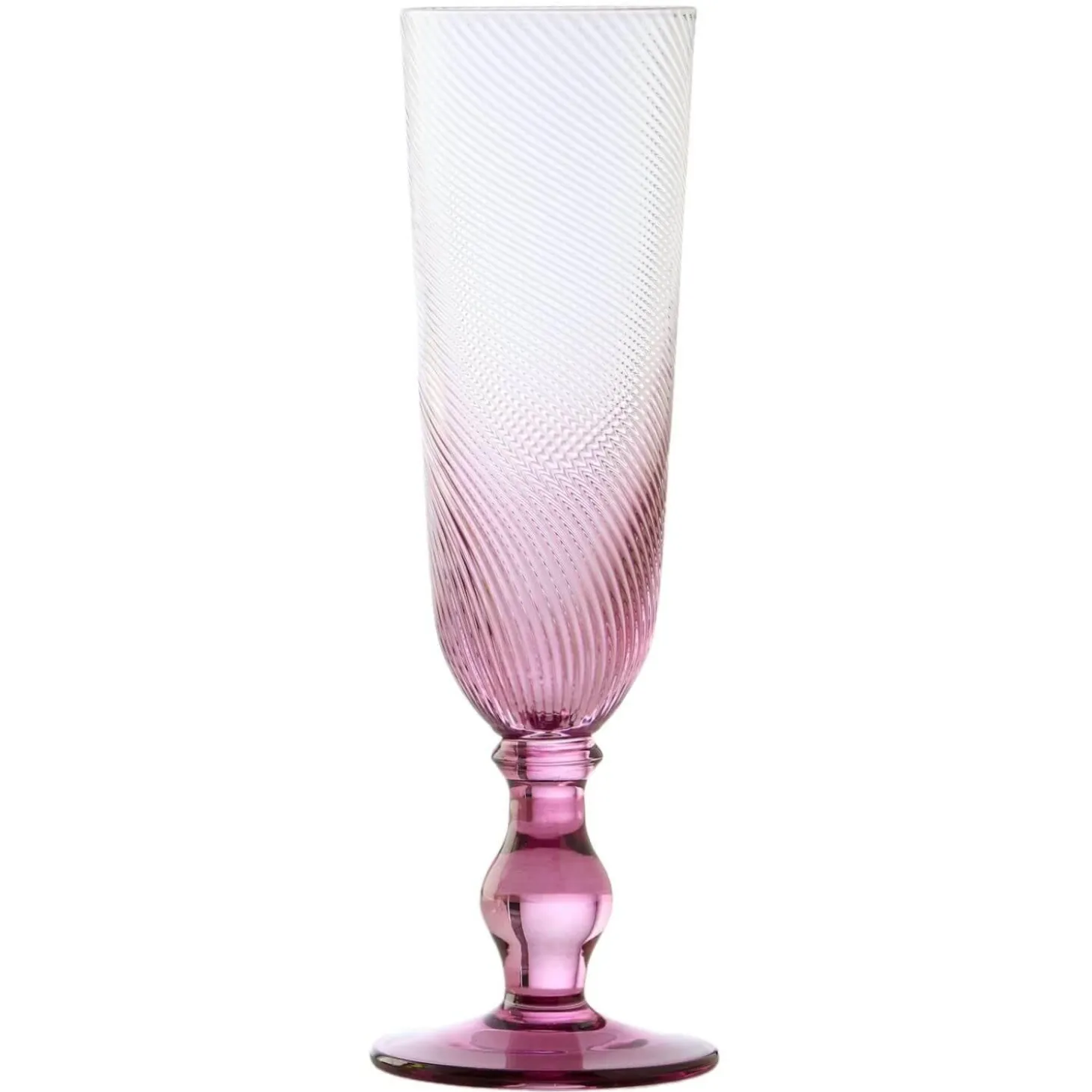 Anton Studios Design Swirl 4 Piece Champagne Glass Set