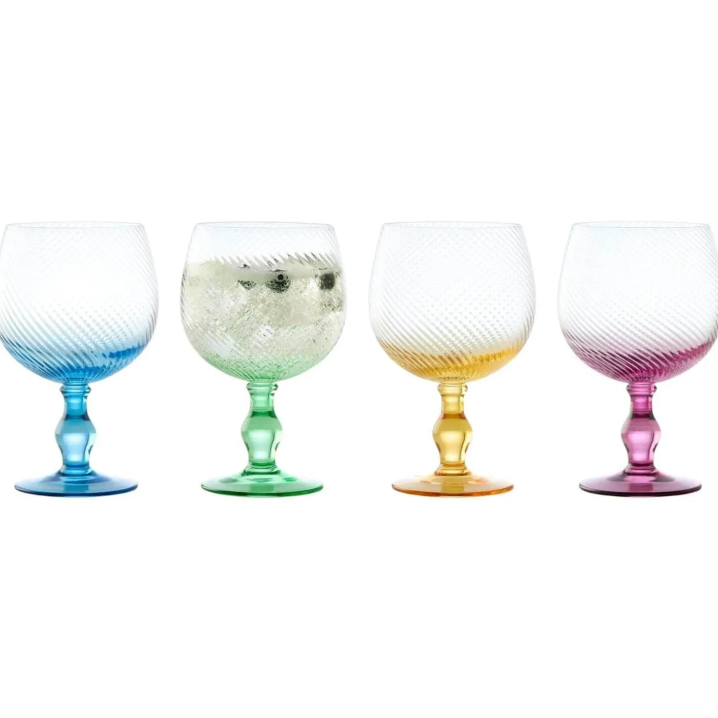 Anton Studios Design Swirl 4 Piece Gin Glass Set