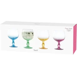 Anton Studios Design Swirl 4 Piece Gin Glass Set