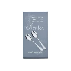 Arthur Price Avalon Stainless Steel Fork & Spoon Salad Serving Set