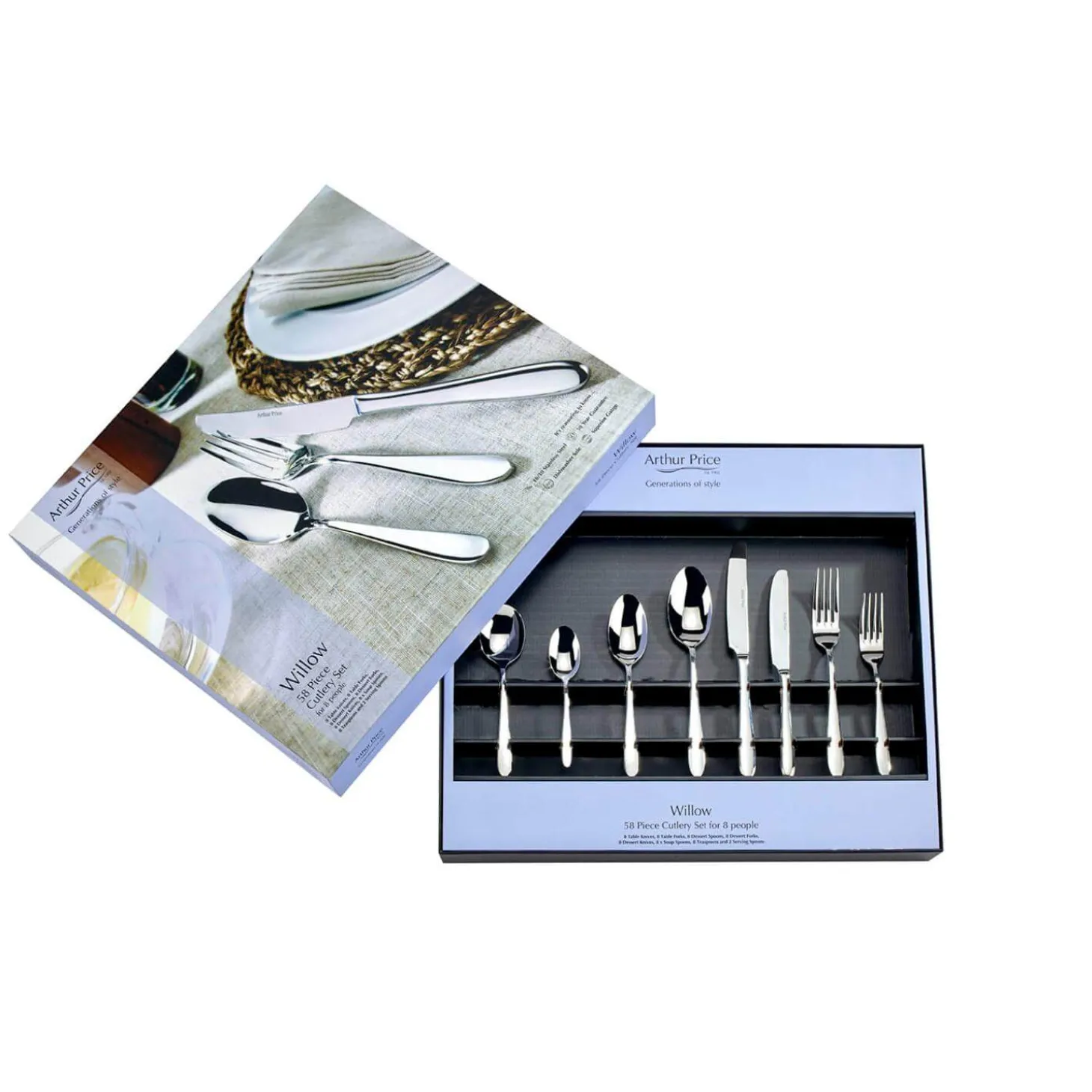 Arthur Price Willow Cutlery Set - 58-Piece