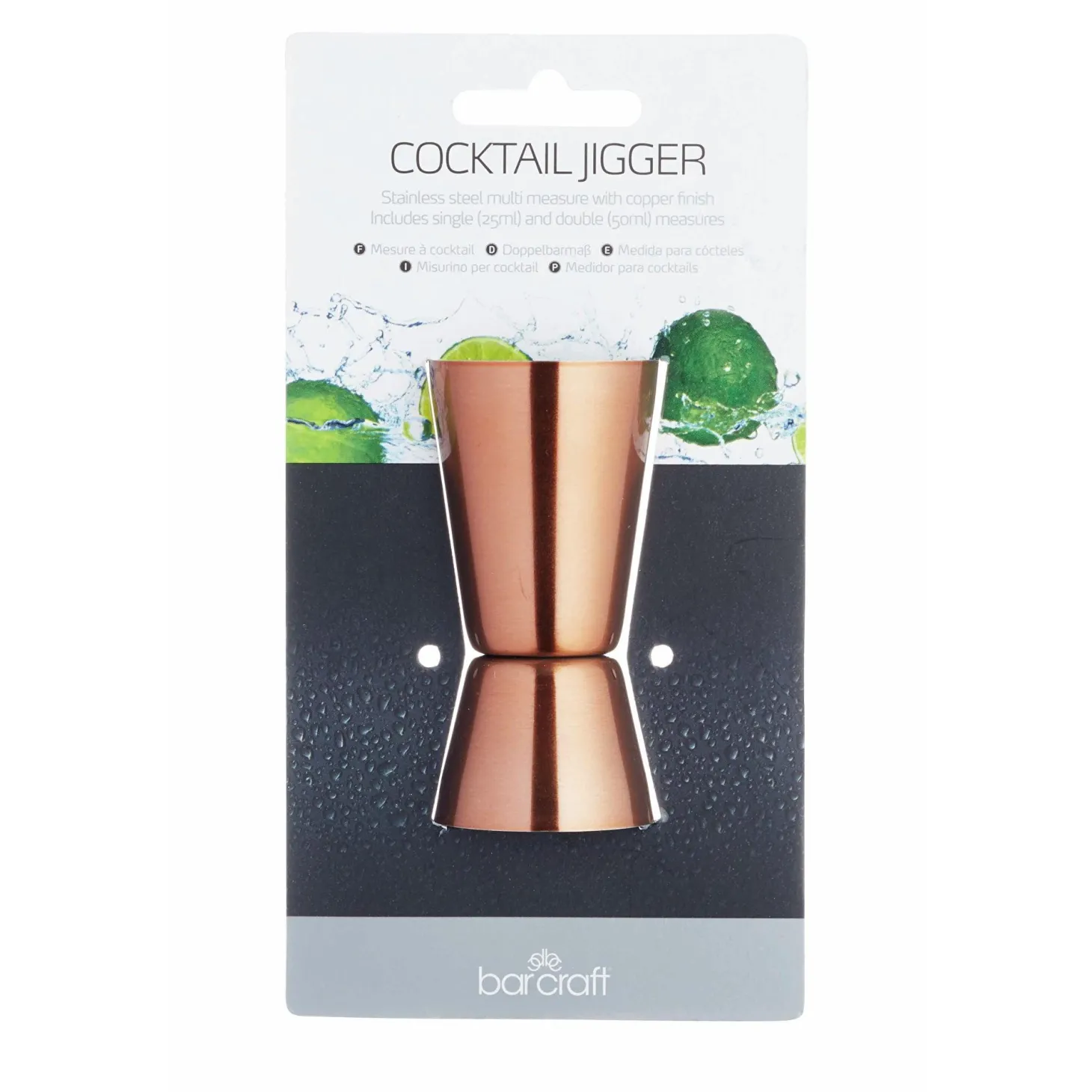 Barcraft Copper Dual Cocktail Jigger