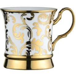 Bia International Porcelain Acanthus 400ml Mug - Gold