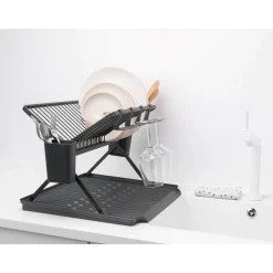 Brabantia SinkSide Dark Grey Foldable Dish Rack - Large