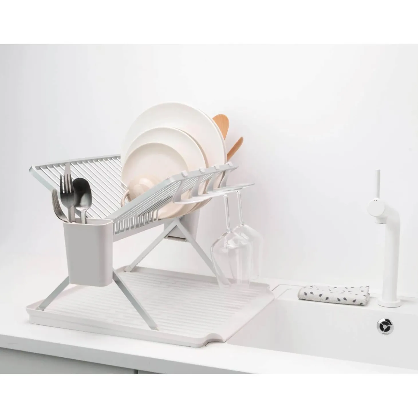 Brabantia SinkSide Light Grey Foldable Dish Rack - Large