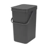 Brabantia Sort & Go 12 Litre Waste Bin - Grey