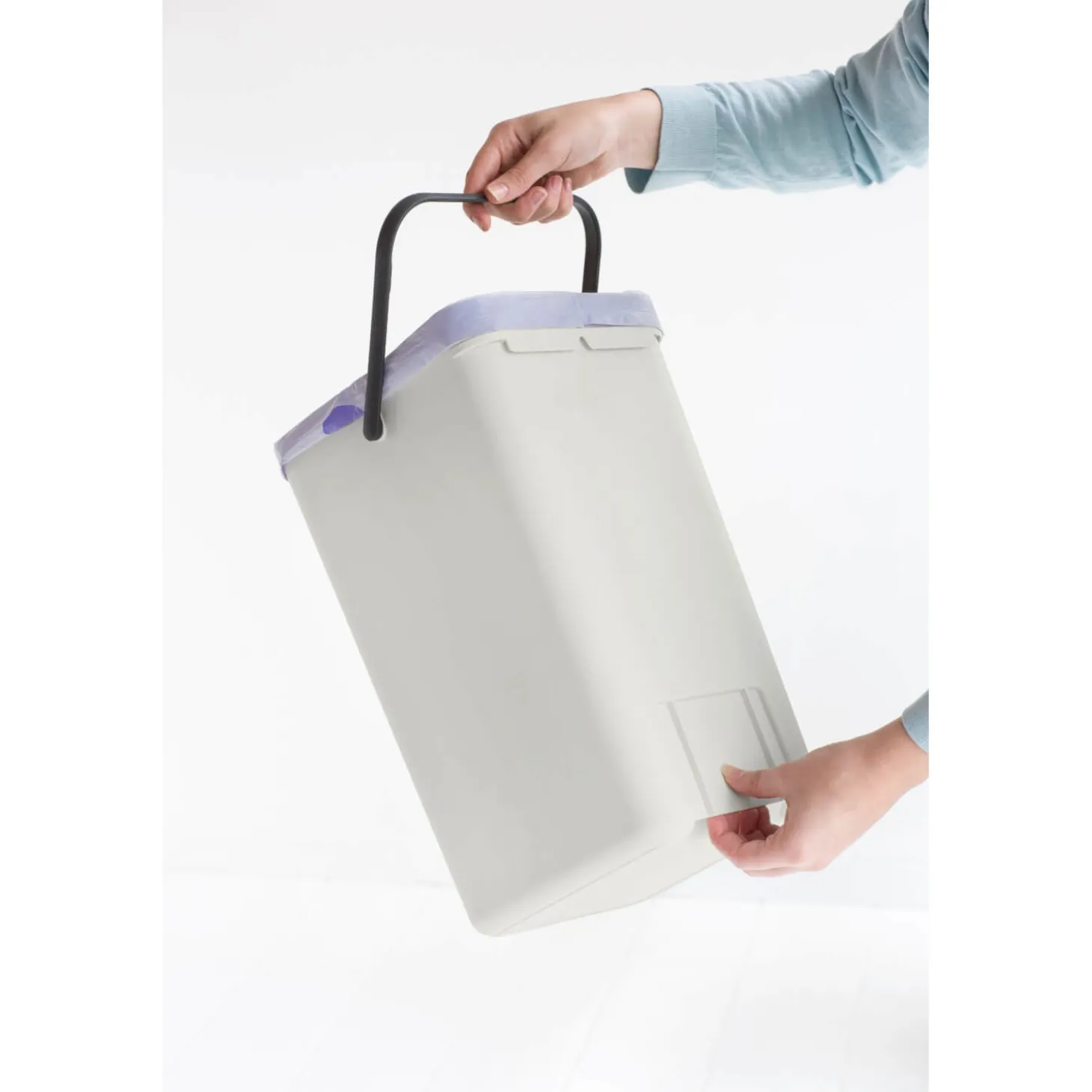 Brabantia Sort & Go 12 Litre Waste Bin - Light Grey