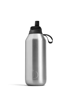 Chilly's Series 2 Flip Reusable 500ml 90% Recycled Stainless Steel Water Bottle