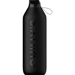 Chilly's Series 2 1-Litre Flip Reusable Water Bottle - Abyss Black