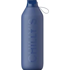 Chilly's Series 2 1-Litre Flip Reusable Water Bottle - Whale Blue