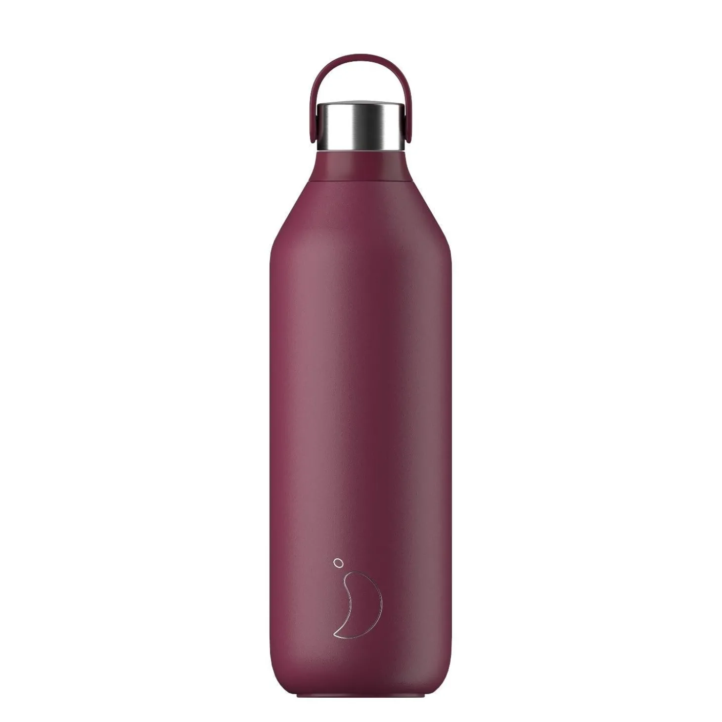 Chilly's Series 2 1 Litre Reusable Water Bottle - Plum Red