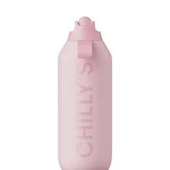 Chilly's Series 2 500ml Flip Reusable Water Bottle - Blush Pink