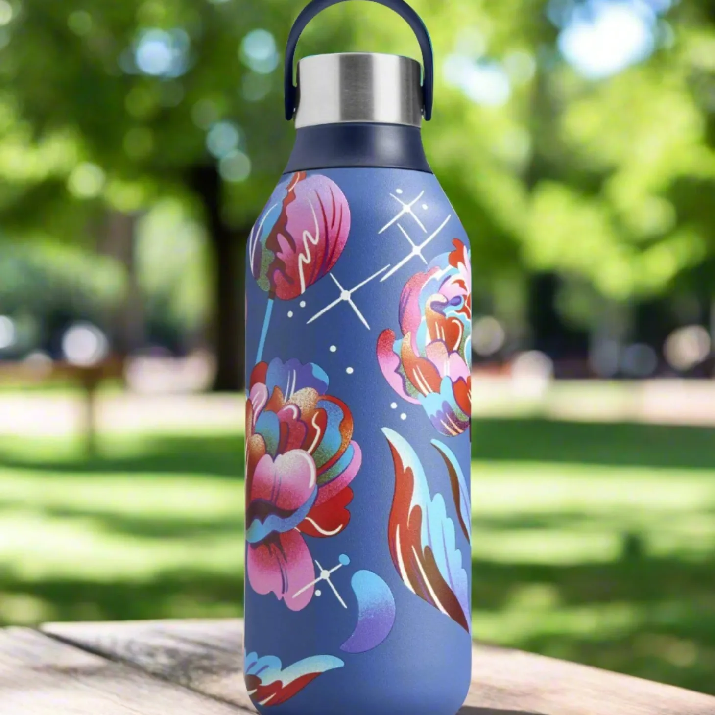 Chilly's Series 2 500ml Reusable Water Bottle - Galaxy Bloom