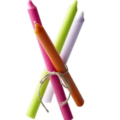 Cidex Rustic Tapered Candle - Cerise