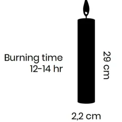 Cidex Rustic Tapered Candle - Coral