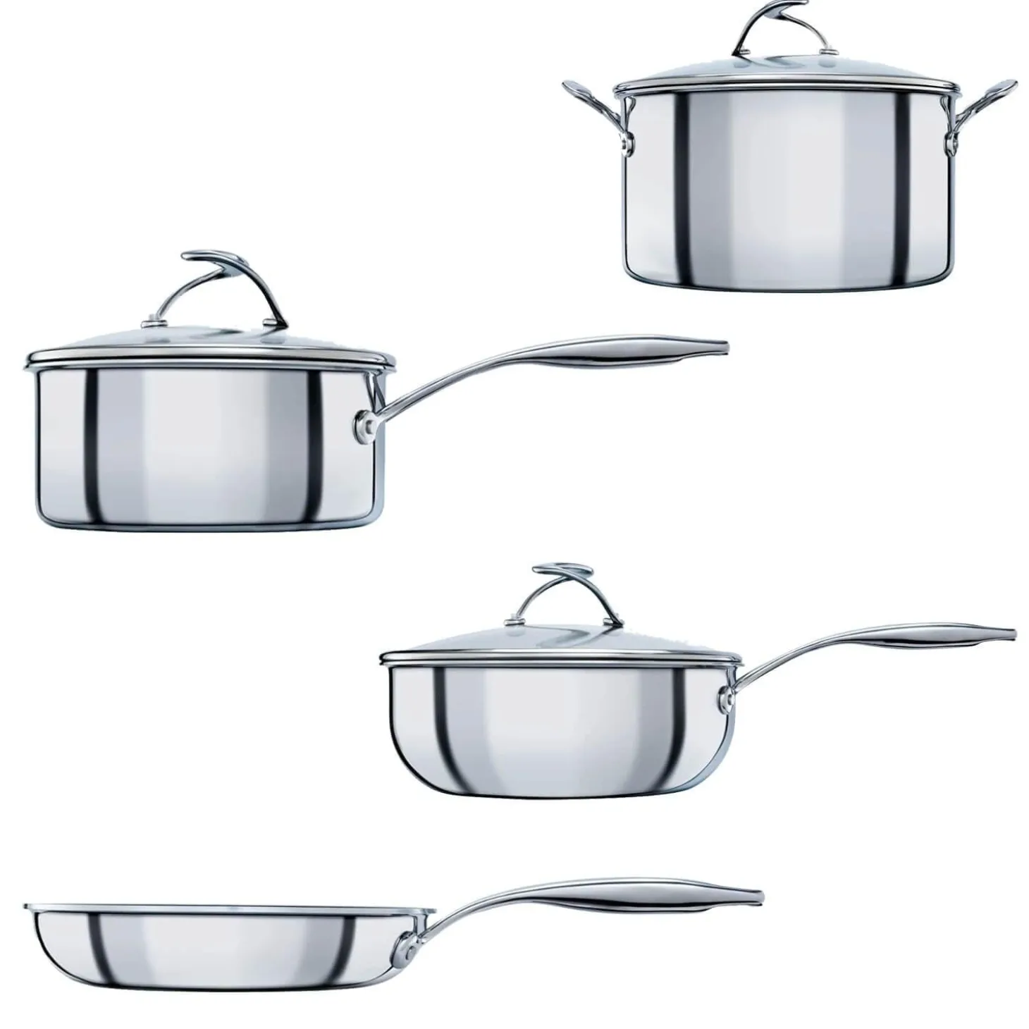 Circulon C Series SteelShield Non Stick 4 Piece Cookware Set - Polished Stainless Steel