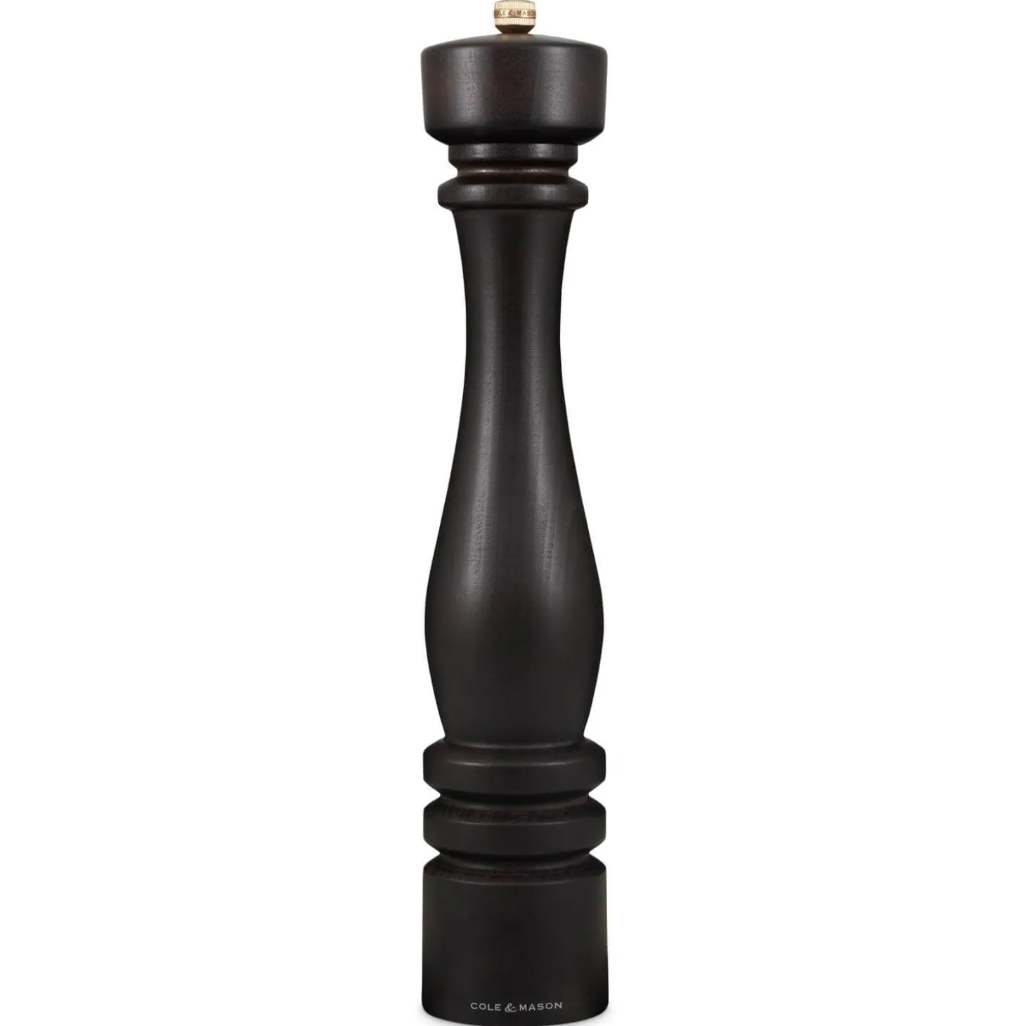 Cole & Mason London Large 40cm Beech Wood Pepper Mill - Chocolate