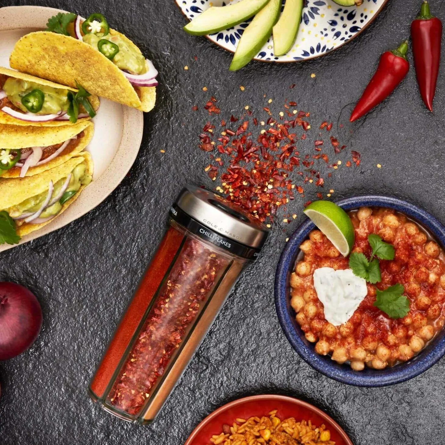 Cole & Mason Saunderton Spice 20cm Storage Shaker - Filled