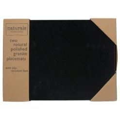 Creative Tops Naturals 2 Piece Rectangle Placemat Set - Granite