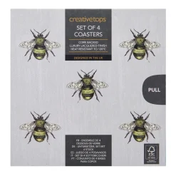 Creative Tops Set Of 4 Coasters - Bee