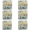 Creative Tops Set Of 6 Premium Coasters - Cornish Harbour