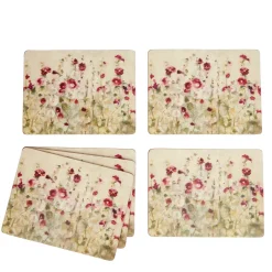 Creative Tops Set Of 6 Premium Placemats - Wild Poppies