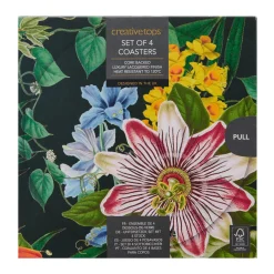 Creative Tops Set Of 4 Round Coasters - Floral