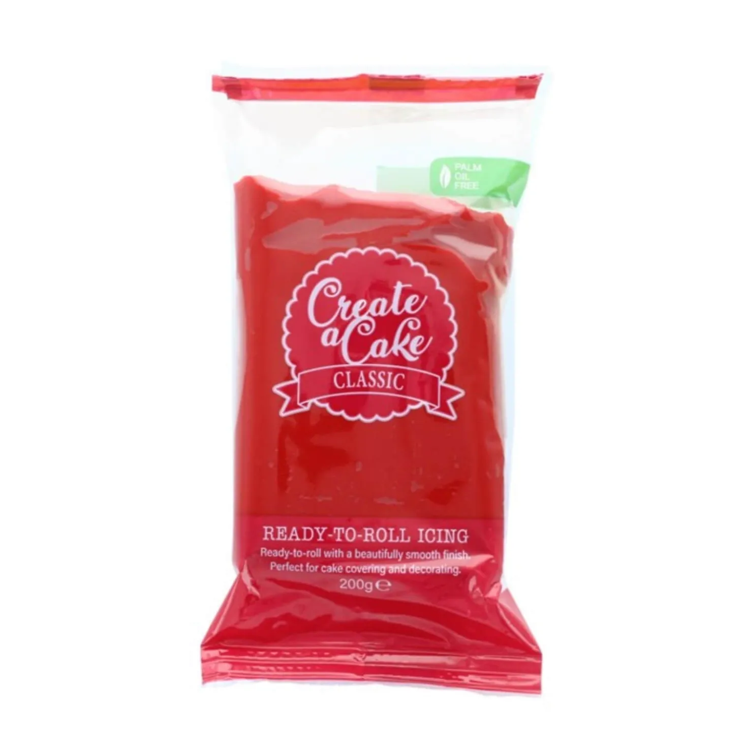Culpitt Create A Cake 200g Palm Free Ready To Roll Icing - Red