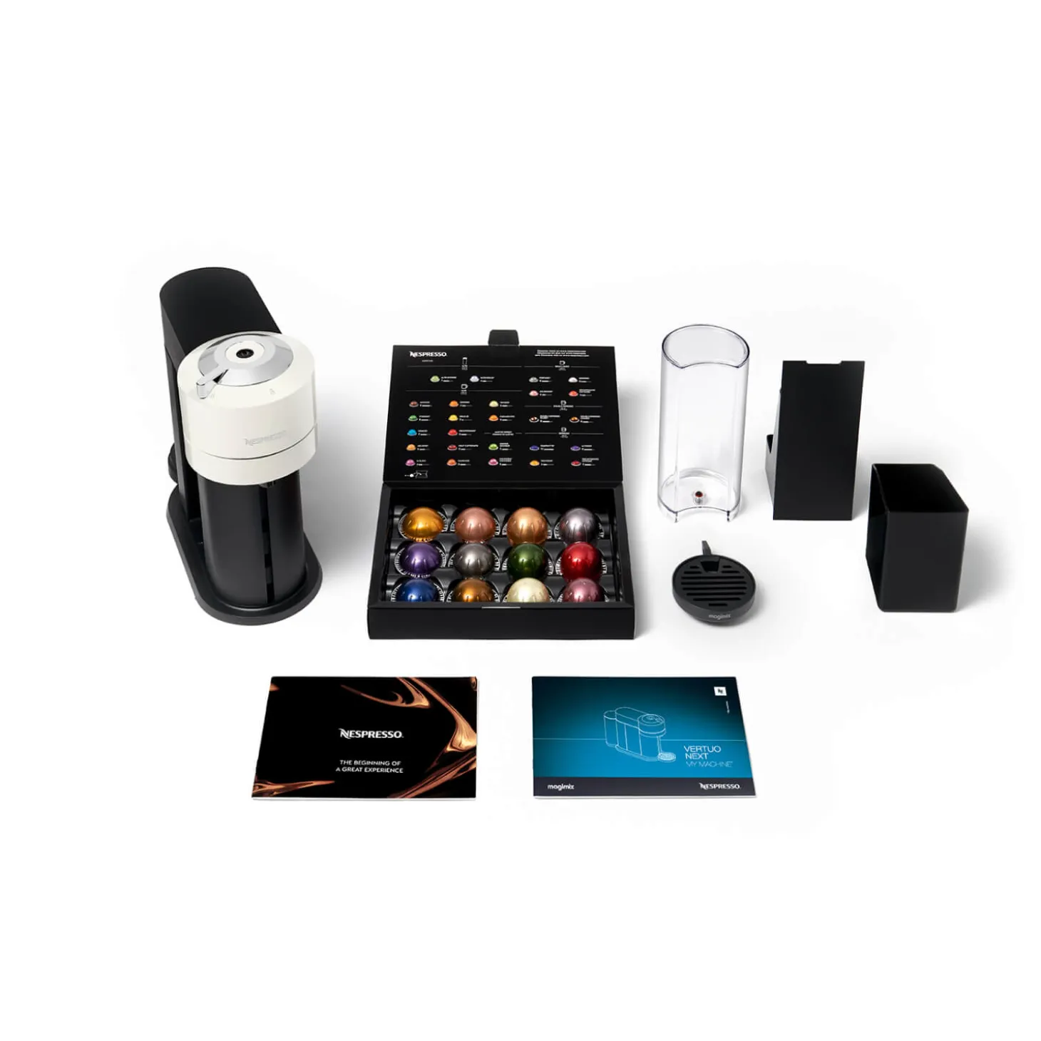 De'Longhi EN120.WAE Nespresso Vertuo Next Coffee Machine + Aeroccino Milk Frother - White