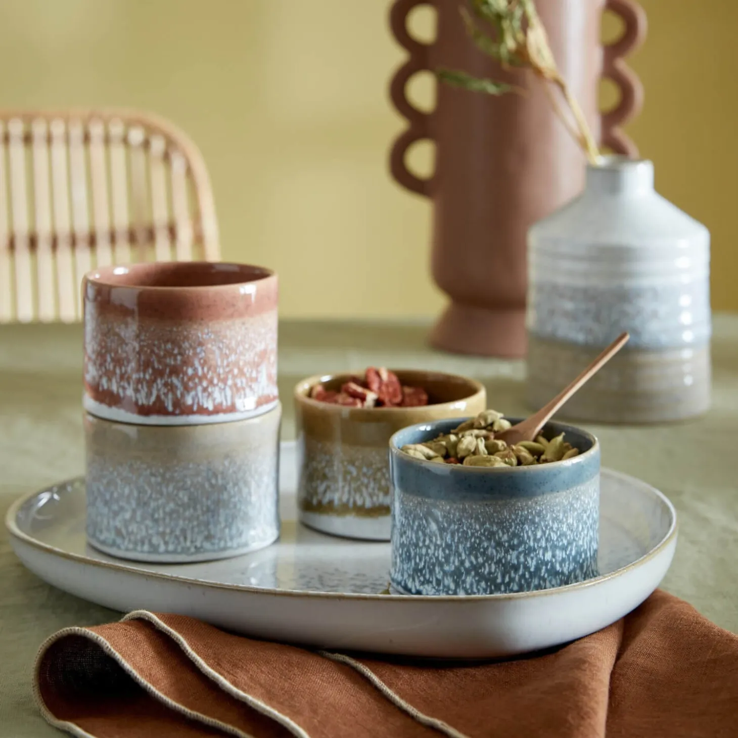 Denby Accents Small Round Pot - Rust