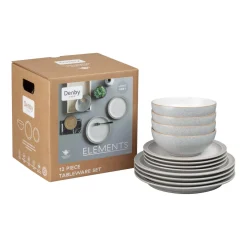 Denby Elements Light Grey Dinnerware Set - 12 Piece