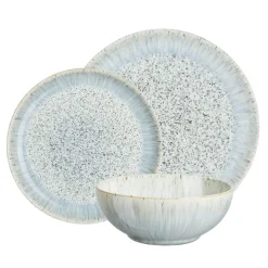Denby Halo Speckle Coupe Dinner Set - 12 Piece