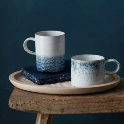 Denby Kiln 295ml Small Ridged Mug - Blue