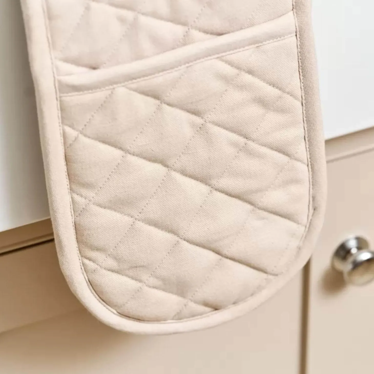 Dexam Love Colour Cotton Double Oven Gloves - Stone