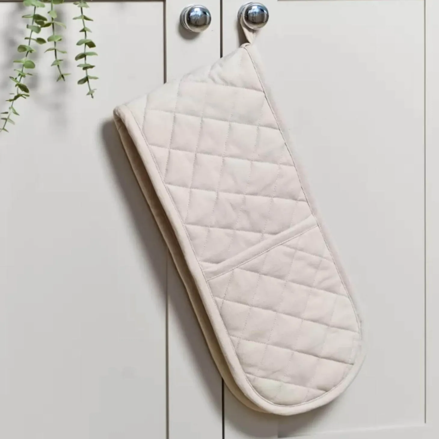 Dexam Love Colour Cotton Double Oven Gloves - Stone