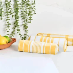 Dexam Love Colour Set of 3 Extra Large Tea Towels - Ochre