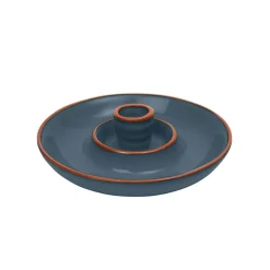Dexam Sintra Glazed Terracotta Olive Dish - Ink Blue