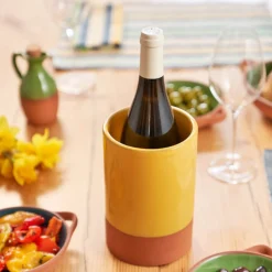 Dexam Sintra Glazed Terracotta Wine Cooler - Ochre
